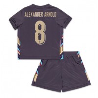 Fotbalové Dres Anglie Alexander-Arnold #8 Dětské Venkovní ME 2024 Krátký Rukáv (+ trenýrky)